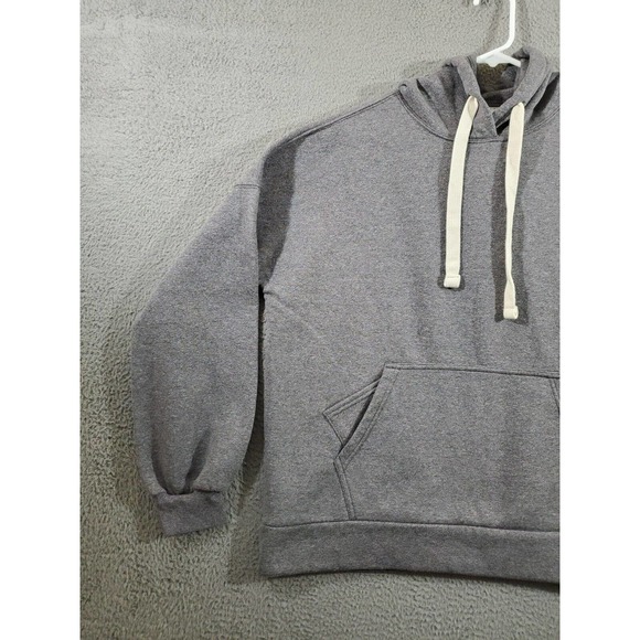 Zenana Hoodie Womens Medium‎ Gray Solid Long Sleeve Pullover Sweater OT-35033 - Picture 3 of 9